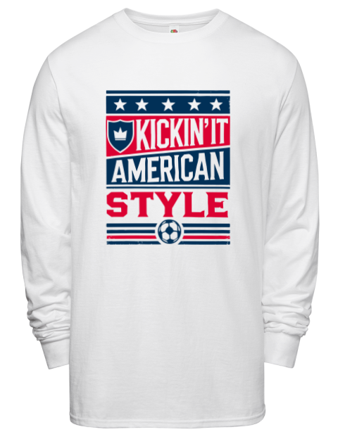 Kickin’it American Style Soccer Men's Long-Sleeve T-Shirt | Swagsta