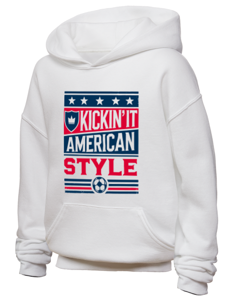 Kickin’it American Style Soccer Youth Hooded Sweatshirt | Swagsta