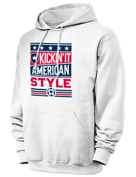 Kickin’it American Style Soccer Unisex Hooded Sweatshirt | Swagsta