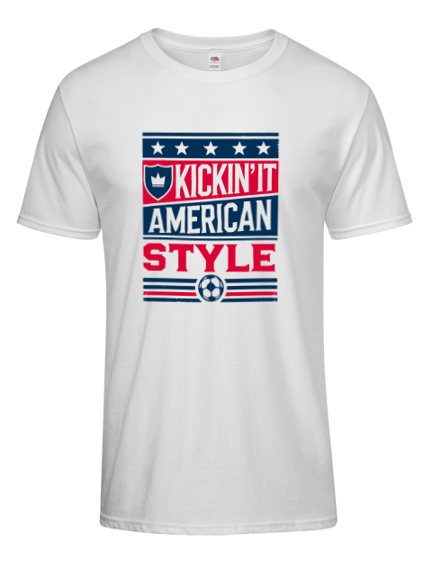 Kickin’it American Style Soccer Men's Premium T-Shirt | Swagsta