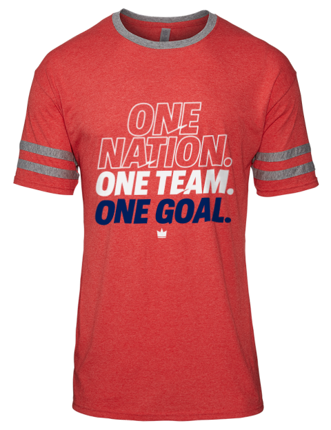 One Nation, One Team, One Goal Soccer Men's Tri-Blend T-Shirt | Swagsta