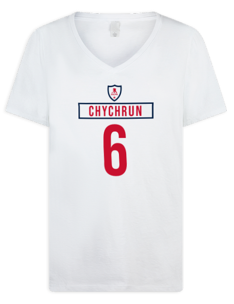 Home Jersey Jakob Chychrun Premium Ladies V-Neck T-Shirt | Swagsta