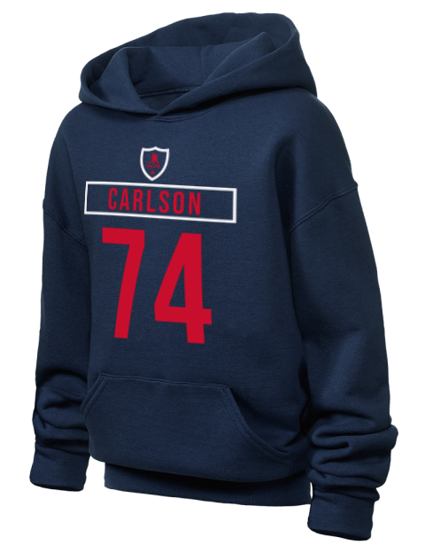 Away Jersey John Carlson Youth Hooded Sweatshirt | Swagsta