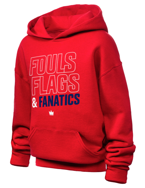 Fouls, Flags & Fanatics Soccer Youth Hooded Sweatshirt | Swagsta