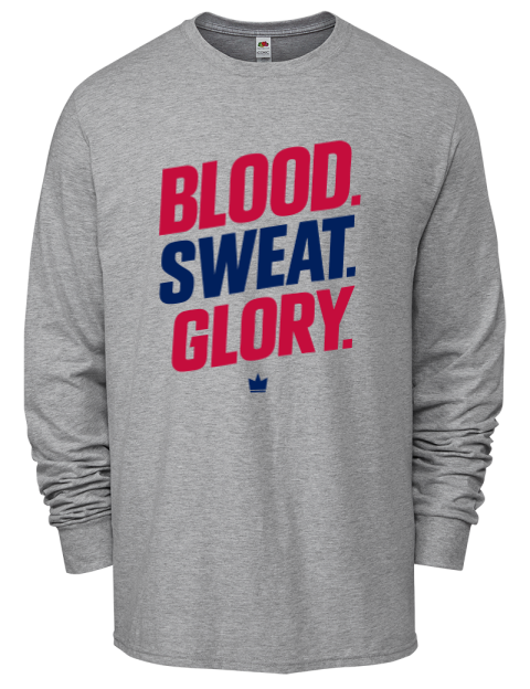 Blood, Sweat, Glory Soccer Men's Long-Sleeve T-Shirt | Swagsta