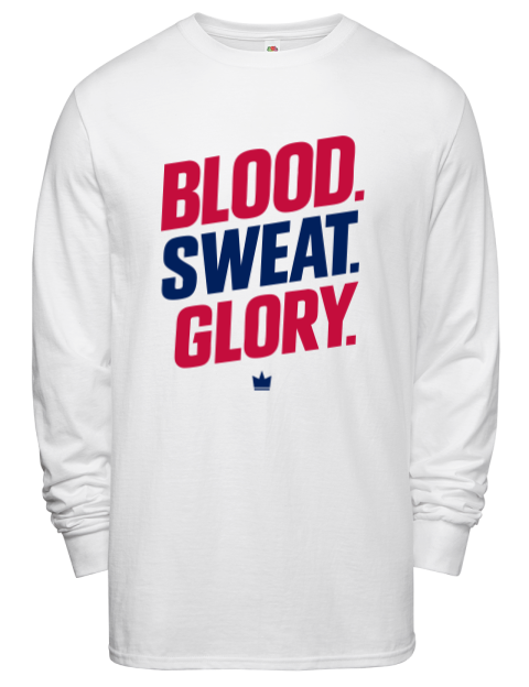 Blood, Sweat, Glory Soccer Men's Long-Sleeve T-Shirt | Swagsta