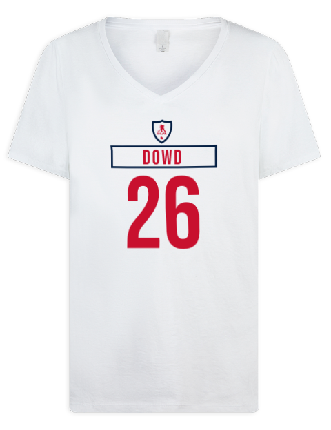 Home Jersey Nic Dowd Premium Ladies V-Neck T-Shirt | Swagsta