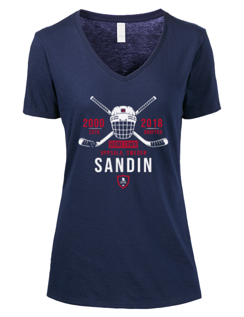 Heritage Rasmus Sandin Premium Ladies V-Neck T-Shirt | Swagsta