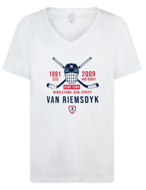 Classic Heritage Trevor Vanriemsdyk Premium Ladies V-Neck T-Shirt | Swagsta