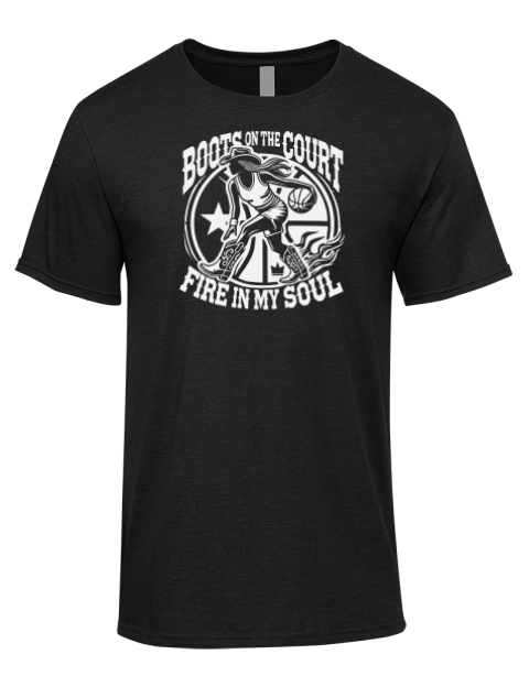 Boots On The Court She Got Game Premium Ring-Spun Cotton Unisex T-Shirt | Swagsta