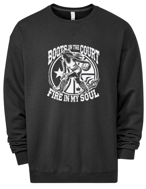 Boots On The Court She Got Game Premium Unisex Crewneck Sweatshirt | Swagsta