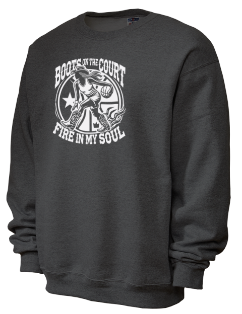Boots On The Court She Got Game Unisex Crewneck Sweatshirt | Swagsta