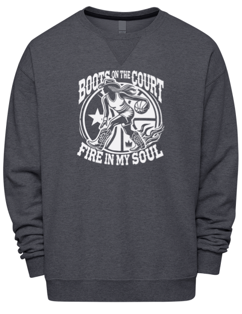 Boots On The Court She Got Game Premium Unisex Crewneck Sweatshirt | Swagsta