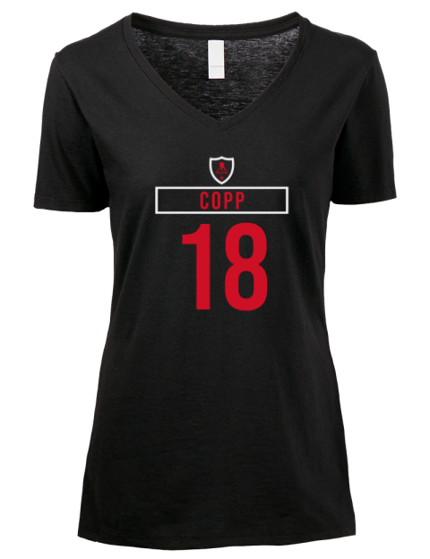 Away Jersey Andrew Copp Premium Ladies V-Neck T-Shirt | Swagsta