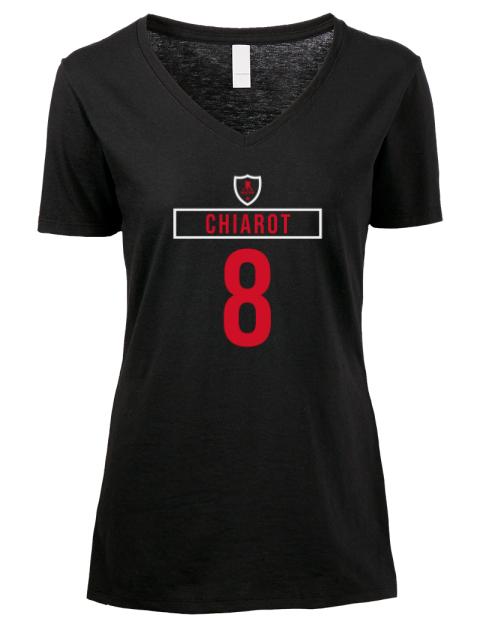 Away Jersey Benjamin Chiarot Premium Ladies V-Neck T-Shirt | Swagsta