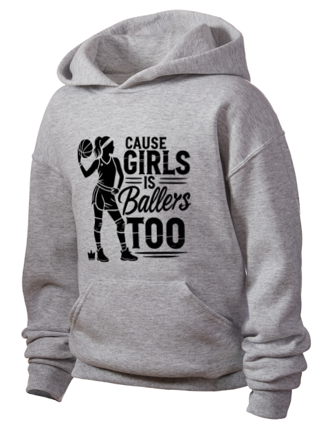 Girls Is Ballers Too She Got Game Youth Hooded Sweatshirt | Swagsta