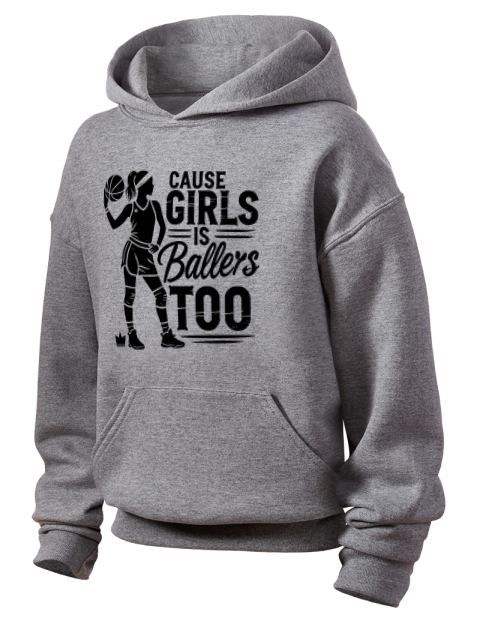 Girls Is Ballers Too She Got Game Youth Hooded Sweatshirt | Swagsta