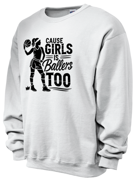 Girls Is Ballers Too She Got Game Unisex Crewneck Sweatshirt | Swagsta
