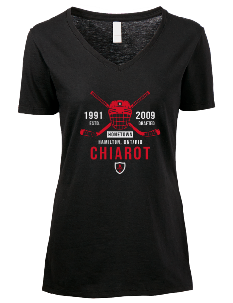 Heritage Benjamin Chiarot Premium Ladies V-Neck T-Shirt | Swagsta
