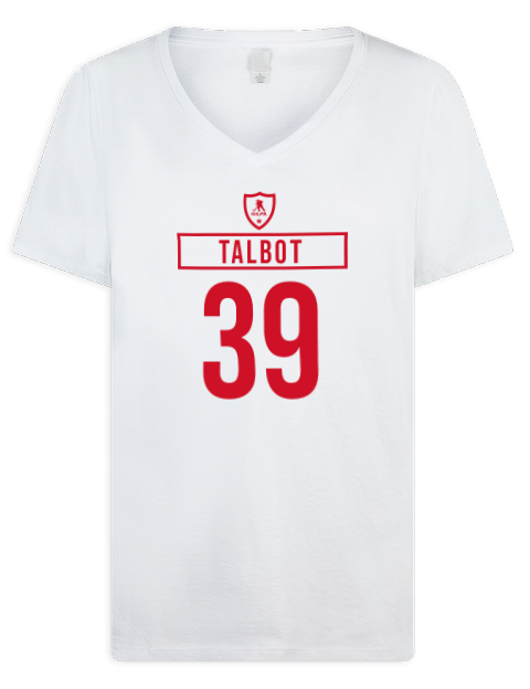 Home Jersey Cam Talbot Premium Ladies V-Neck T-Shirt | Swagsta