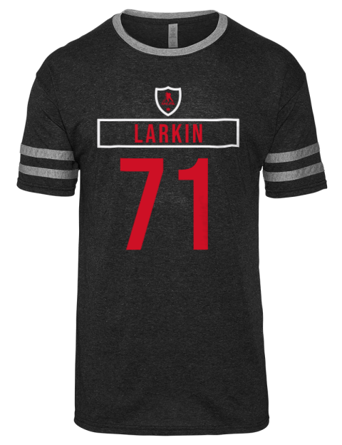 Away Jersey Dylan Larkin Men's Tri-Blend T-Shirt | Swagsta