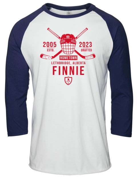 Classic Heritage Emmitt Finnie Unisex Premium Three-Quarter Raglan T-Shirt | Swagsta