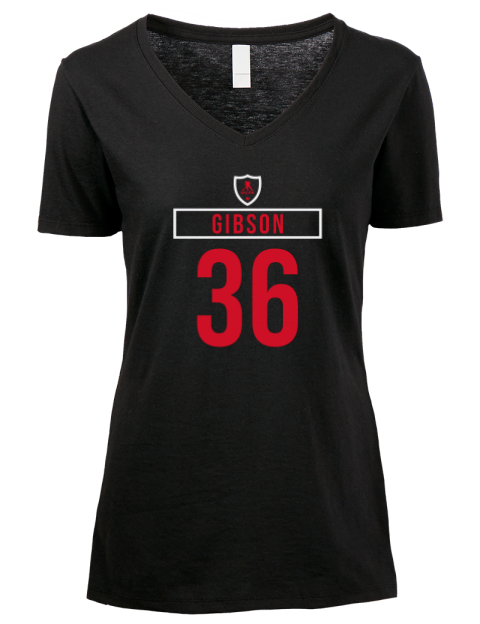 Away Jersey John Gibson Premium Ladies V-Neck T-Shirt | Swagsta