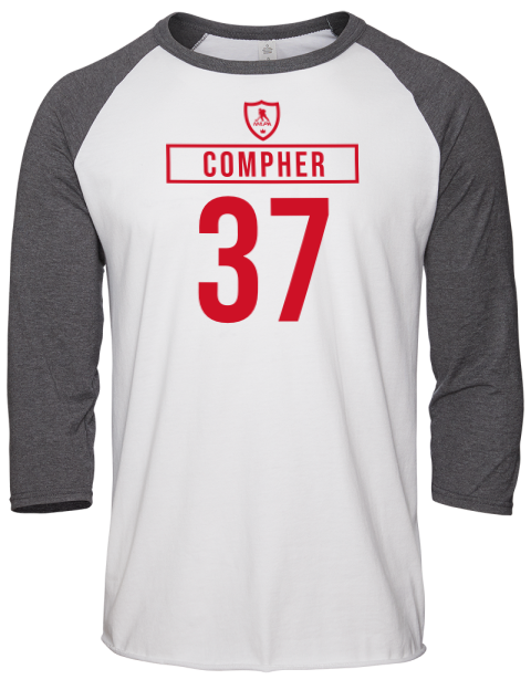 Home Jersey JT Compher Unisex Premium Three-Quarter Raglan T-Shirt | Swagsta