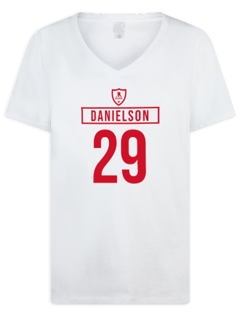 Home Jersey Nate Danielson Premium Ladies V-Neck T-Shirt | Swagsta