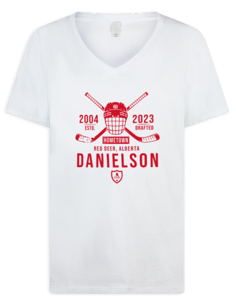 Classic Heritage Nate Danielson Premium Ladies V-Neck T-Shirt | Swagsta