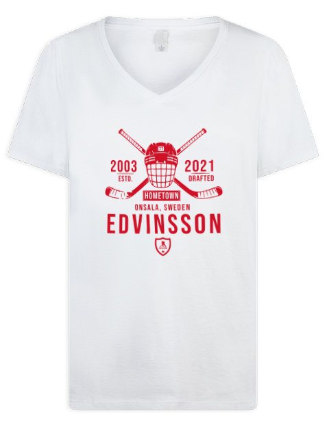 Classic Heritage Simon Edvinsson Premium Ladies V-Neck T-Shirt | Swagsta
