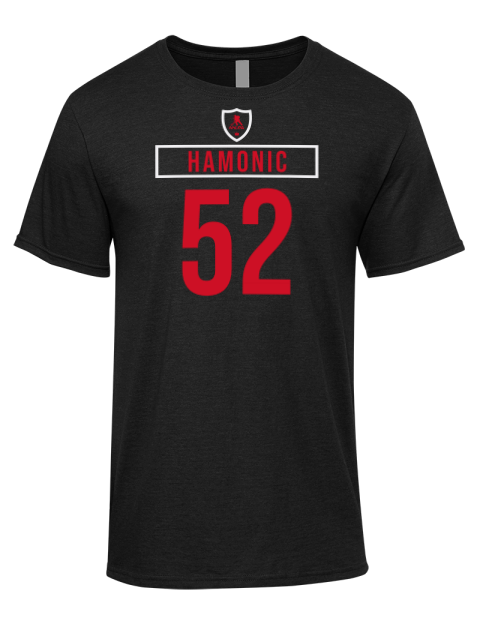 Away Jersey Travis Hamonic Premium Ring-Spun Cotton Unisex T-Shirt | Swagsta