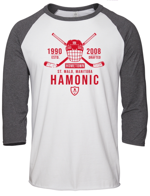 Classic Heritage Travis Hamonic Unisex Premium Three-Quarter Raglan T-Shirt | Swagsta