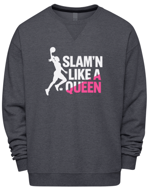 Slam’n Like a Queen She Got Game Premium Unisex Crewneck Sweatshirt | Swagsta