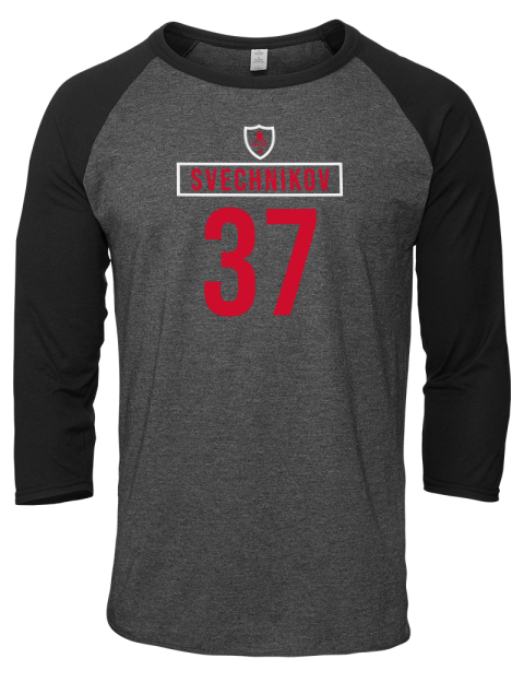 Home Jersey Andrei Svechnikov Unisex Premium Three-Quarter Raglan T-Shirt | Swagsta