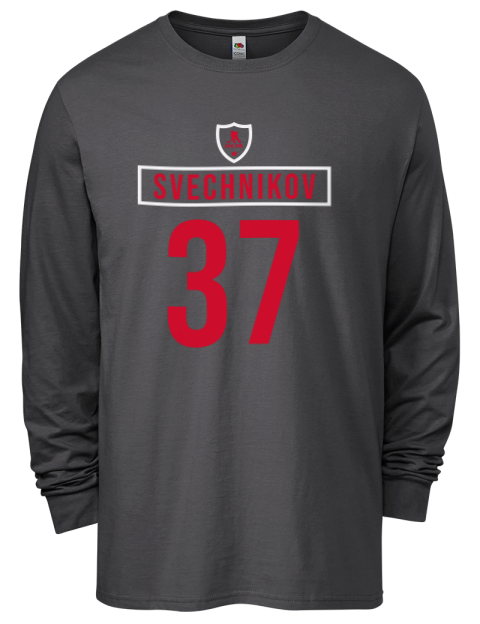 Home Jersey Andrei Svechnikov Men's Long-Sleeve T-Shirt | Swagsta