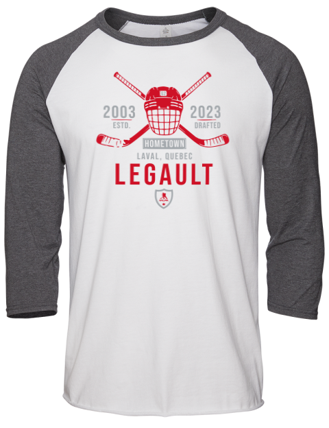Classic Heritage Charles Alexis Legault Unisex Premium Three-Quarter Raglan T-Shirt | Swagsta