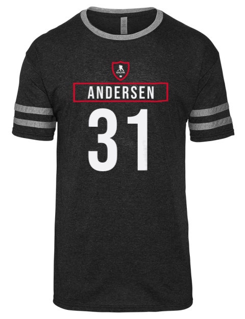 Away Jersey Frederik Andersen Men's Tri-Blend T-Shirt | Swagsta