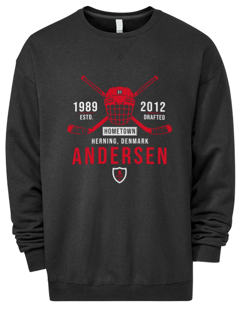 Heritage Frederik Andersen Premium Unisex Crewneck Sweatshirt | Swagsta