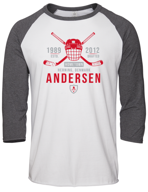 Classic Heritage Frederik Andersen Unisex Premium Three-Quarter Raglan T-Shirt | Swagsta