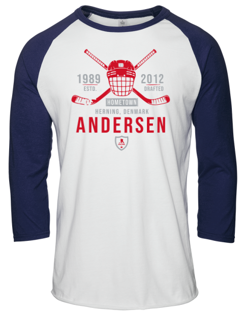 Classic Heritage Frederik Andersen Unisex Premium Three-Quarter Raglan T-Shirt | Swagsta