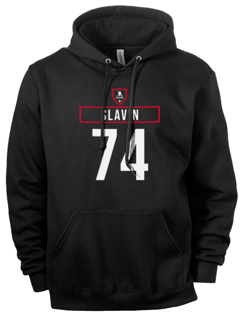 Away Jersey Jaccob Slavin Eco Premium Unisex Hooded Sweatshirt | Swagsta