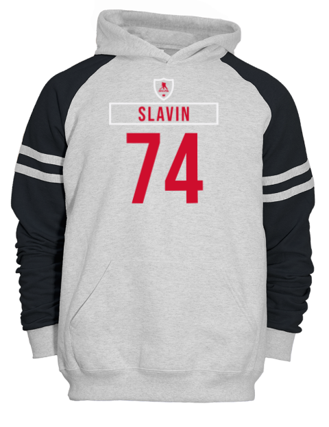 Home Jersey Jaccob Slavin Unisex Varsity Color-Block Hooded Sweatshirt | Swagsta