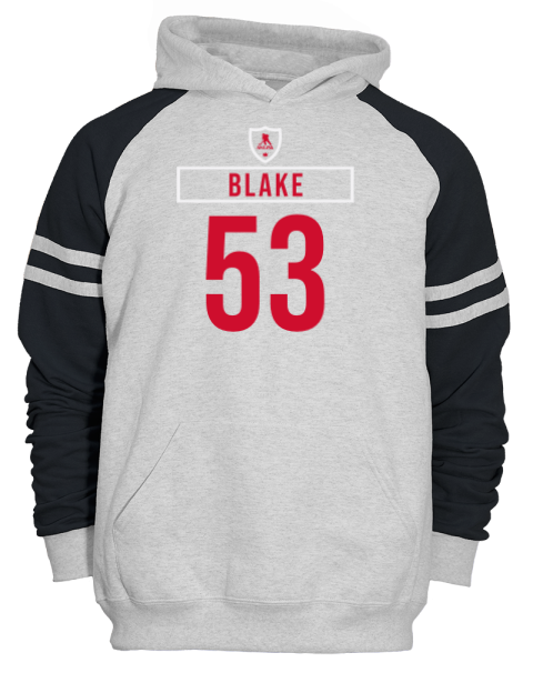 Home Jersey Jackson Blake Unisex Varsity Color-Block Hooded Sweatshirt | Swagsta