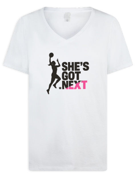 Got Next She Got Game Premium Ladies V-Neck T-Shirt | Swagsta