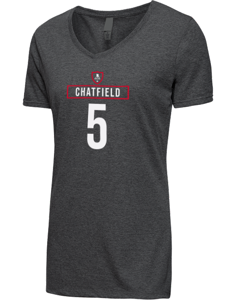 Away Jersey Jalen Chatfield Premium Ladies V-Neck T-Shirt | Swagsta