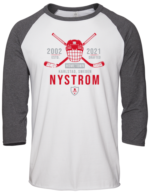 Classic Heritage Joel Nystrom Unisex Premium Three-Quarter Raglan T-Shirt | Swagsta