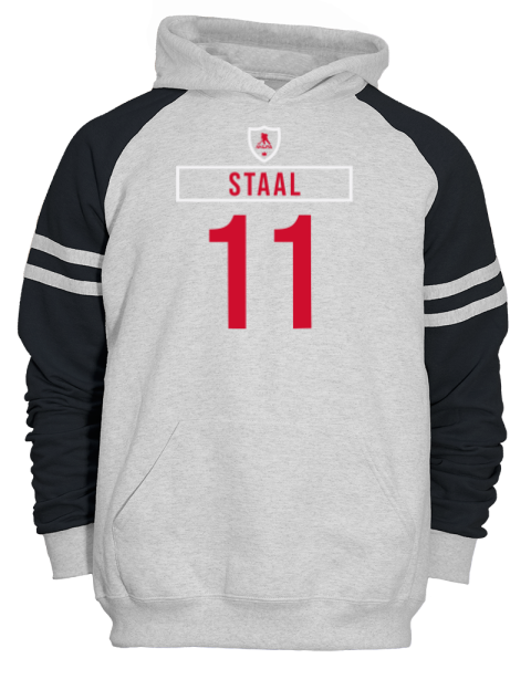 Home Jersey Jordan Staal Unisex Varsity Color-Block Hooded Sweatshirt | Swagsta
