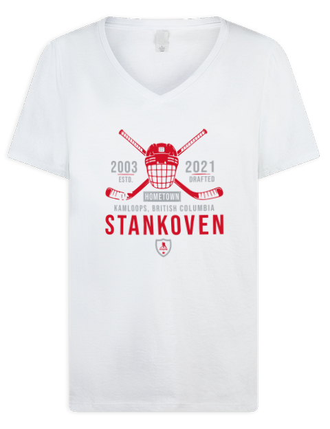 Classic Heritage Logan Stankoven Premium Ladies V-Neck T-Shirt | Swagsta