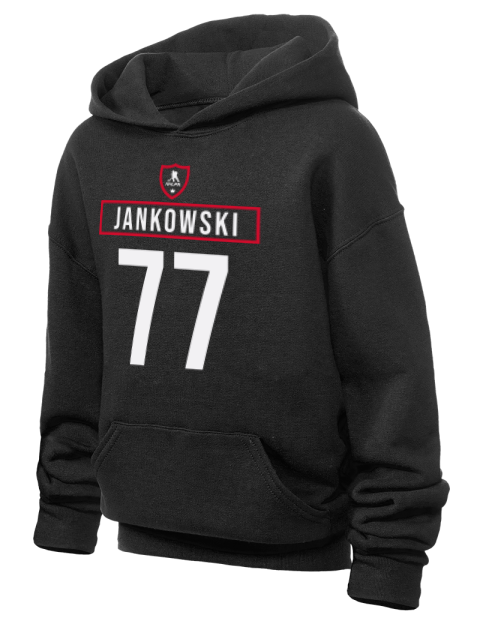 Away Jersey Mark Jankowski Youth Hooded Sweatshirt | Swagsta